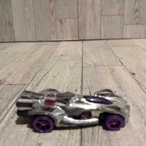 hot Wheels Shiny Silver & Purple Die-Cast Racing Car Toy - Kids Vehicle